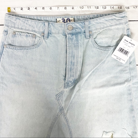 Free People Going Rouge Jean Skirt - Picture 2 of 6